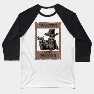 Vintage Skull Cowboy #2 Baseball T-Shirt